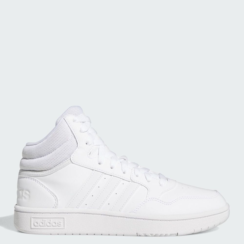 adidas Women 8 White Hoops 3.0 Mid Classic Shoes Tennis Shoes Sneakers Run SR6 - Picture 4 of 8